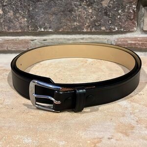 Dutyman 1511 Black Full Grain Leather Belt with Chrome Buckle